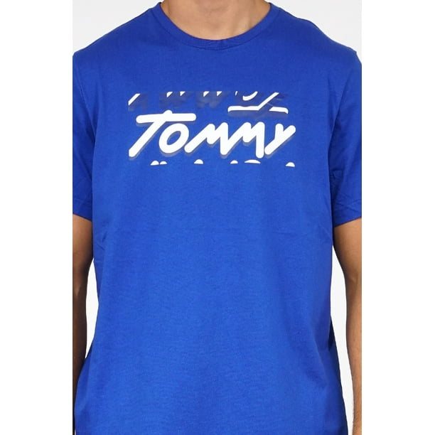 Tommy Hilfiger Jeans RED MARL Triblend V Neck Short Sleeves T shirt Top TEE L